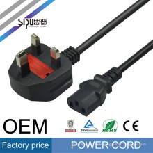 SIPU high quality UK spring power cord for PC wholesale copper power cable best price power eletric wire